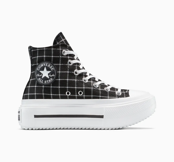 Chuck Taylor All Star Lift Double Stack Plaid Cano Alto
